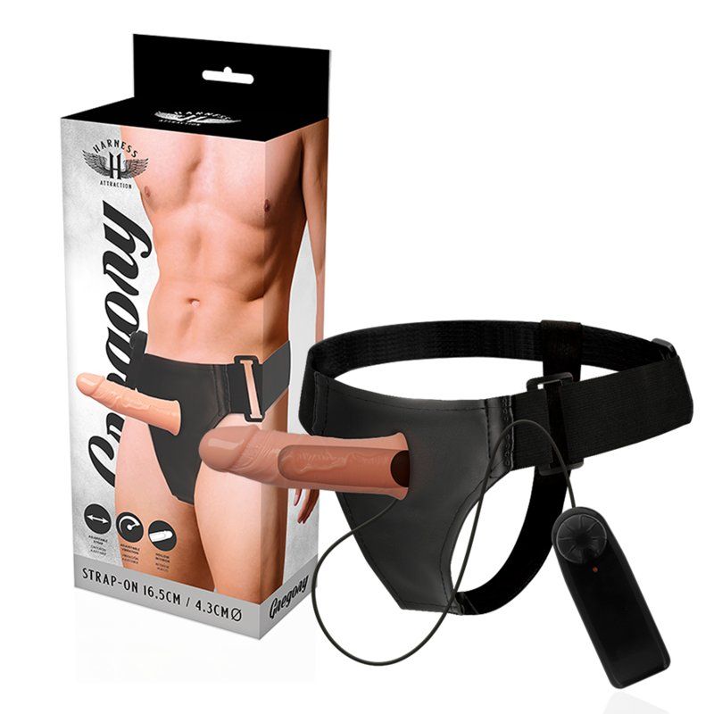 Harness Attraction Rnes Hueco Gregory Con Vibrador 16.5 Cm O 4.3 Cm