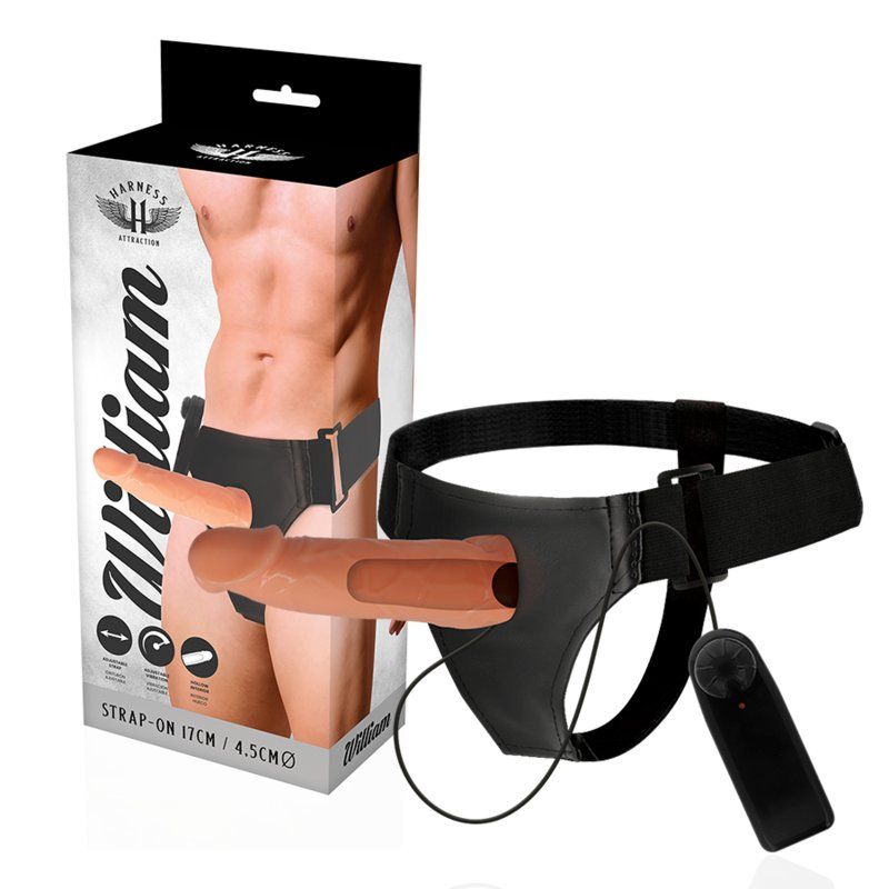 Harness Attraction Rnes Hueco Willian Con Vibrador 17 Cm O 4.5 Cm