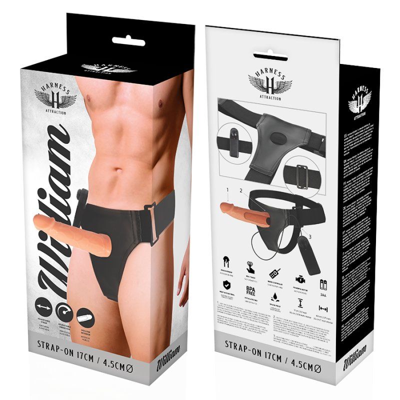 Harness Attraction Willian | Arnés hueco 17 cm con vibrador