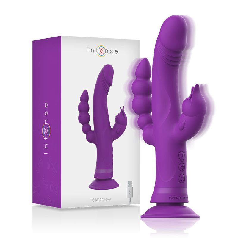 Intense Casanova Vibrador Rabbit | Triple motor silicona 22 cm