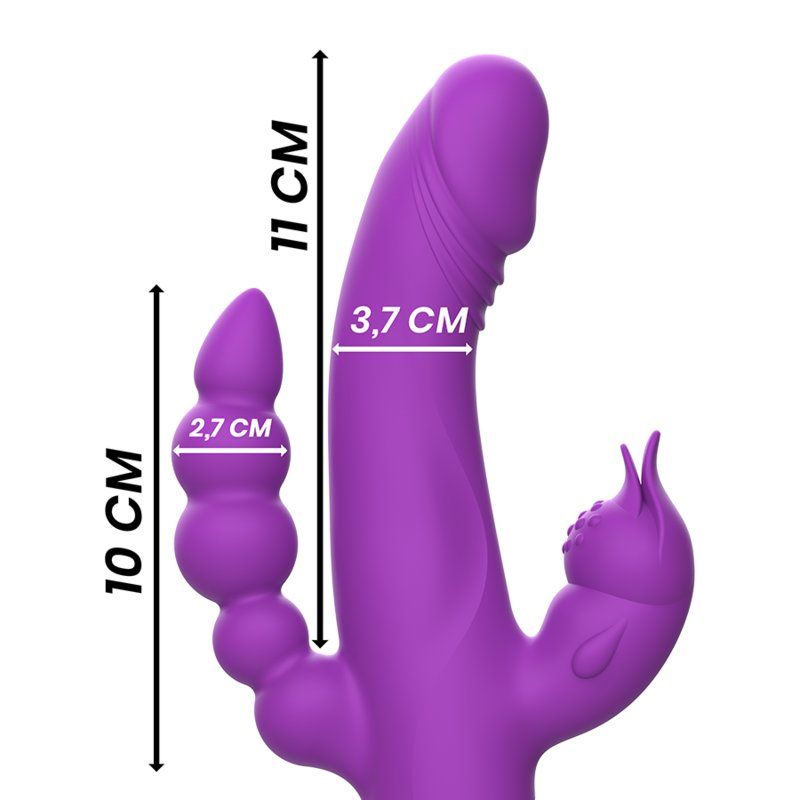 Intense Casanova Vibrador Rabbit | Triple motor silicona 22 cm