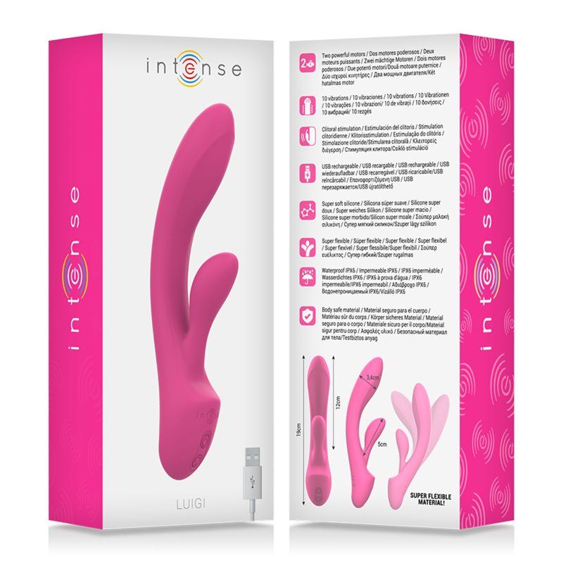 Intense Luigi Vibrador Rabbit | Silicona líquida 19 cm