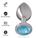 Intense Plug Anal Metal con Joya Azul | Talla L 9 cm