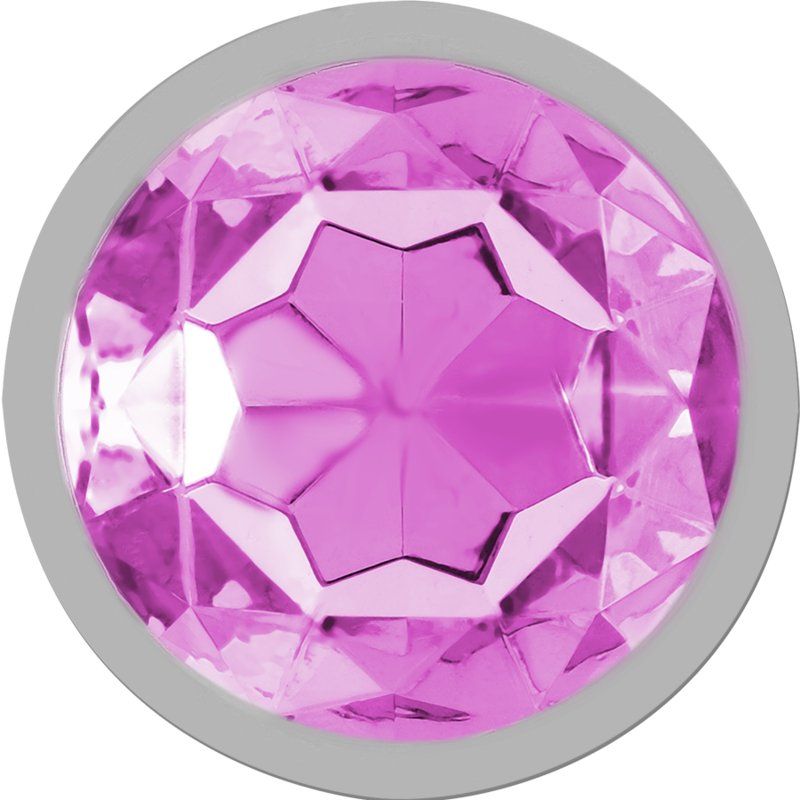 Intense Plug Anal Metal con Joya Rosa | Talla M 8 cm