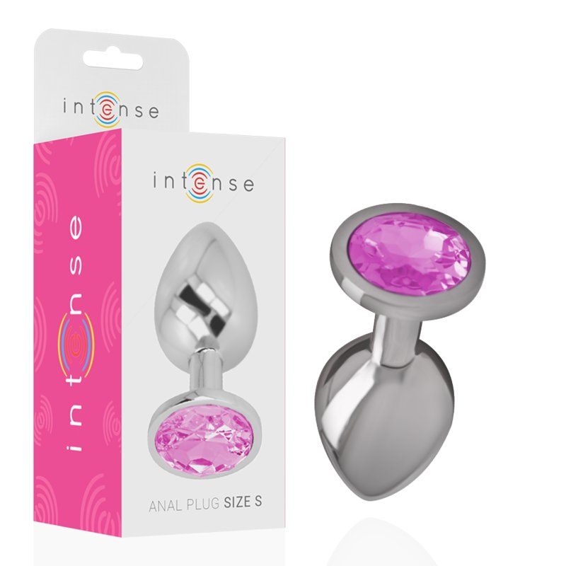 Intense Plug Anal Metal con Joya Rosa | Talla S 7 cm