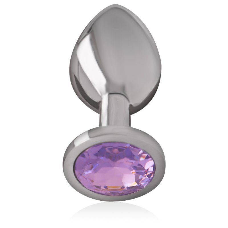 Intense Plug Anal Metal con Joya Violeta | Talla M 8 cm