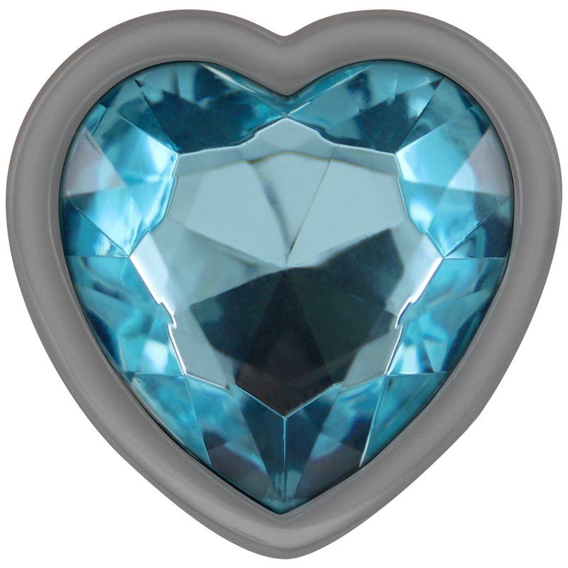 Intense Plug Anal Metal con Joya Corazón Azul 8 x 3,3 cm | Glamour y Placer