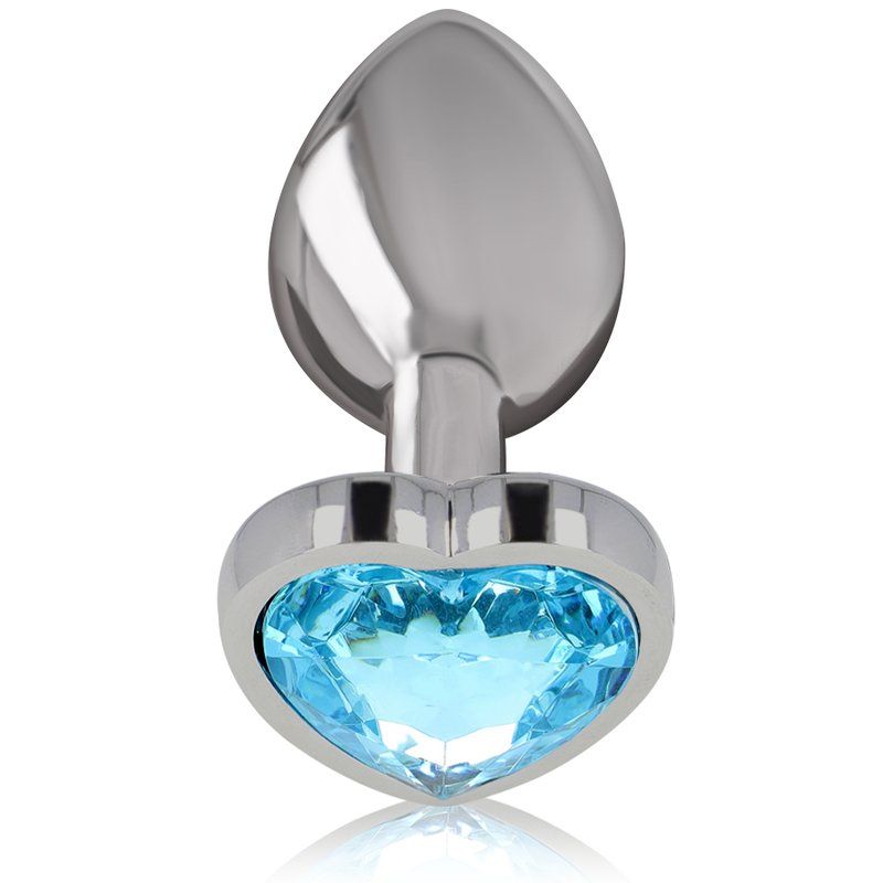 Intense Plug Anal Metal Aluminio Corazón Azul Talla S