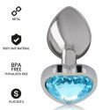 Intense Plug Anal Metal Aluminio Corazón Azul Talla S