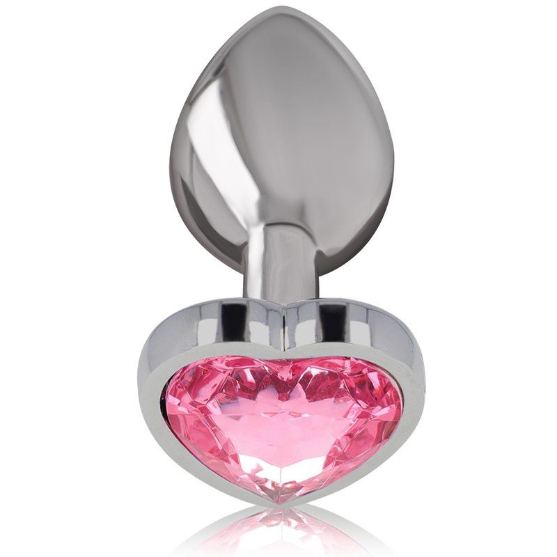 Intense Plug Anal Metal con Joya Corazón Rosa 9 x 4 cm | Elegancia y Placer