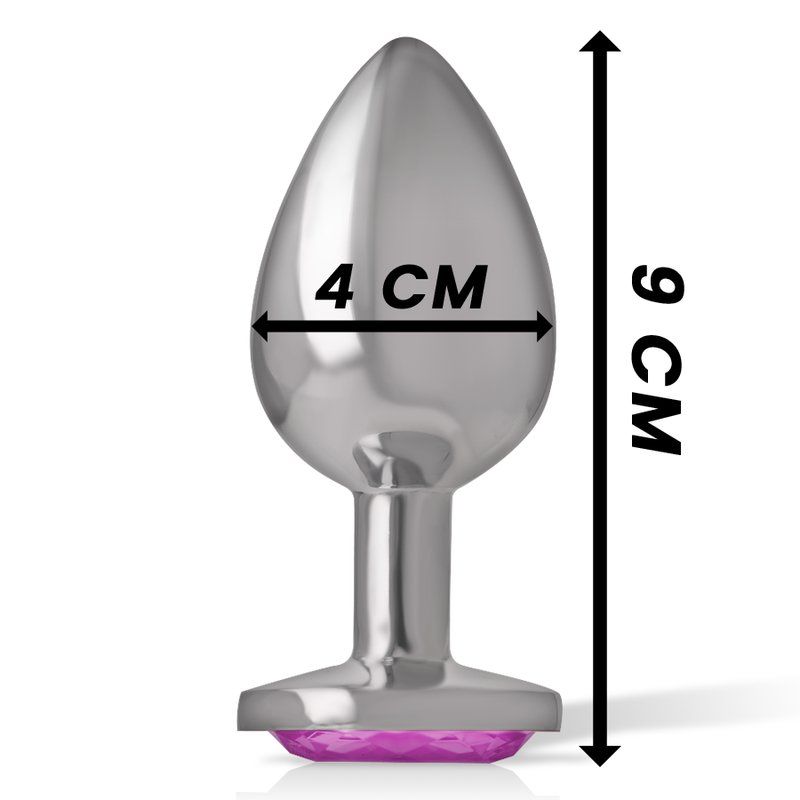 Intense Plug Anal Metal con Joya Corazón Rosa 9 x 4 cm | Elegancia y Placer