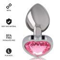 Intense Plug Anal Metal con Joya Corazón Rosa 9 x 4 cm | Elegancia y Placer