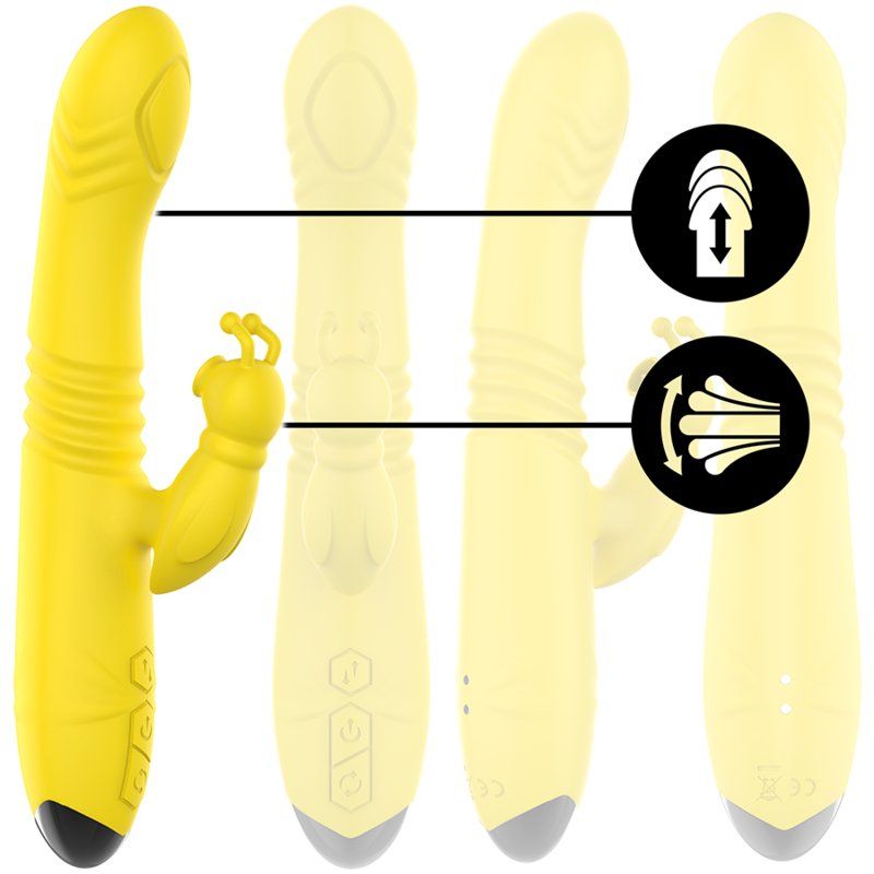Intense Toky Vibrador 13 cm | Up&Down multifunción con estimulador