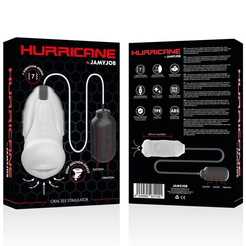 Jamyjob Hurricane | Simulador sexo oral vibración y succión