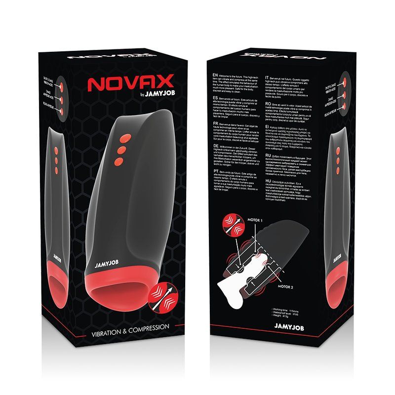 Jamyjob Novax Masturbador Con Vibracion Y Compresión
