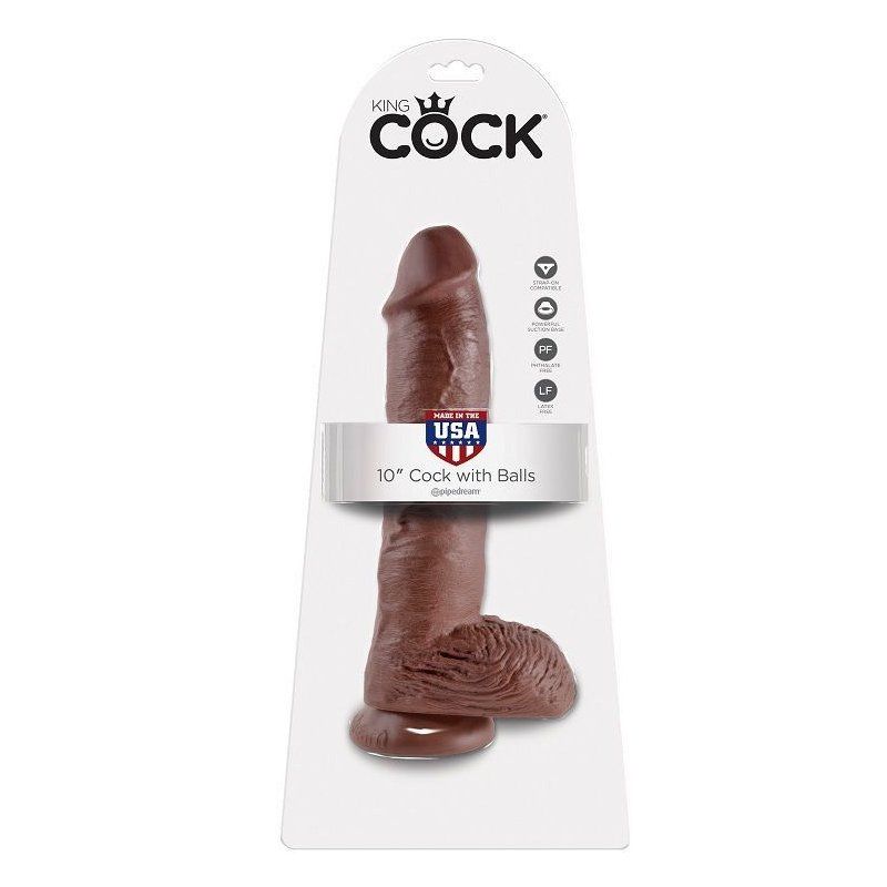 King Cock 10 Pene Realistico Marron 26.5 Cm