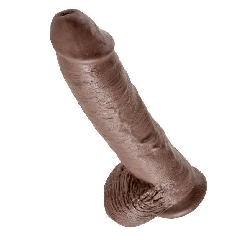 King Cock 10" | Dildo realista marrón 26,5 cm con ventosa