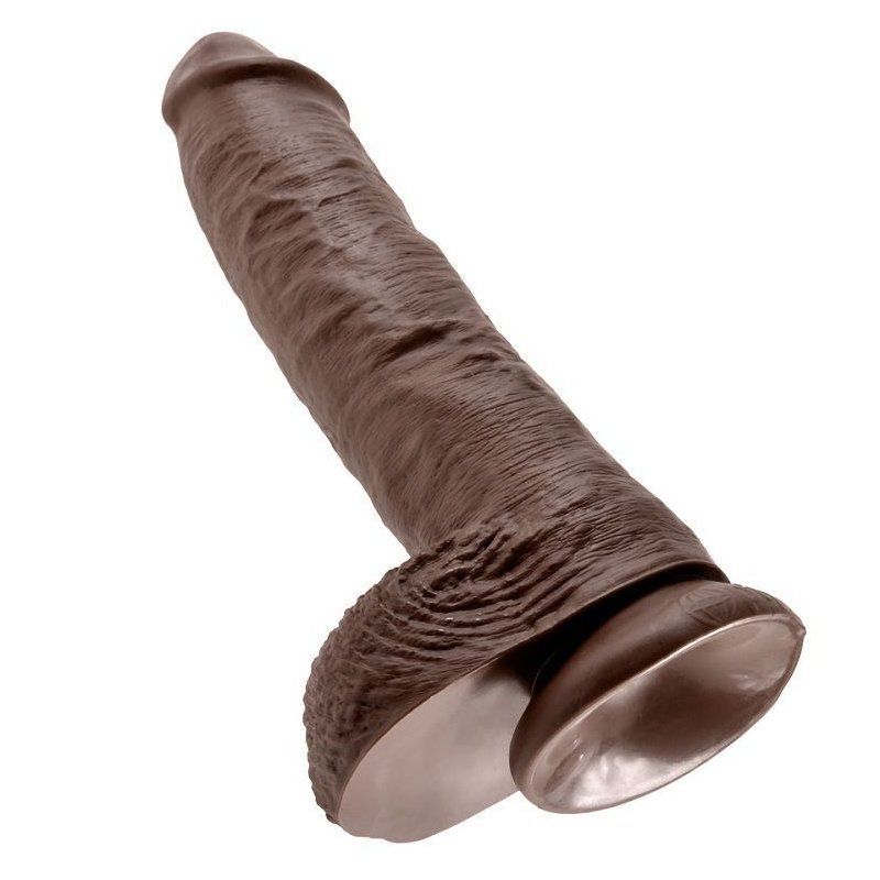 King Cock 10" | Dildo realista marrón 26,5 cm con ventosa