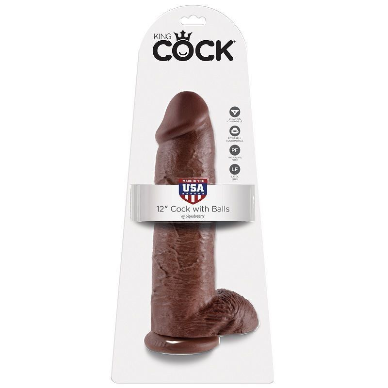 King Cock 12 Pene Realistico Marron 30.48 Cm