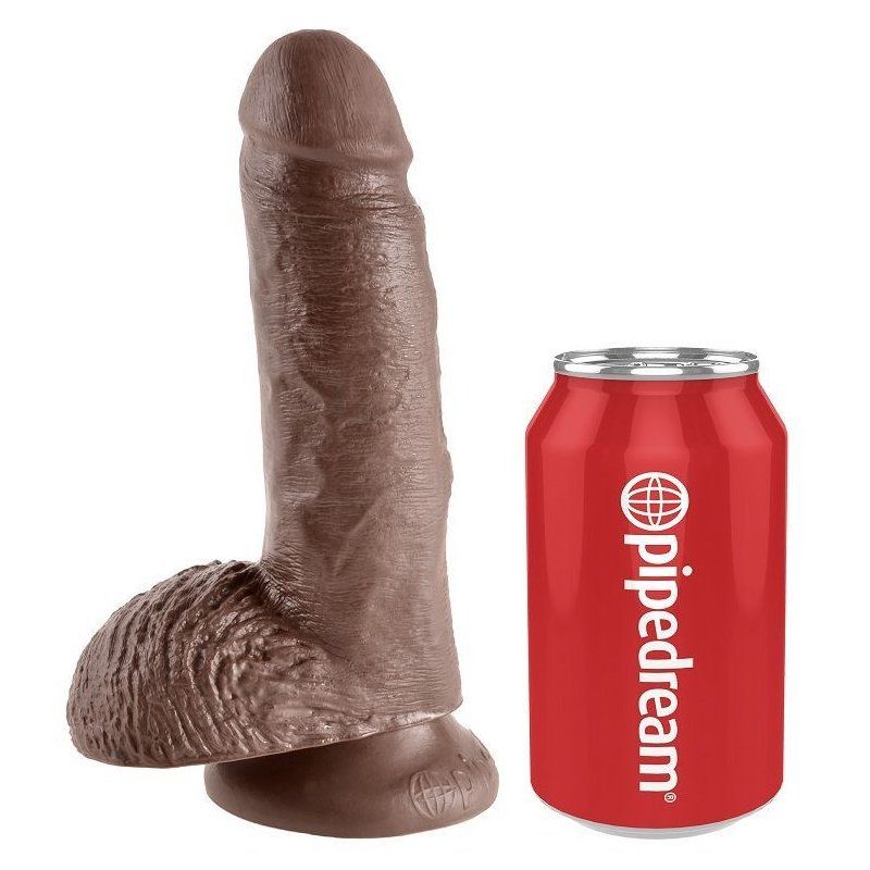 King Cock 7" | Dildo realista marrón 17,8 cm con ventosa