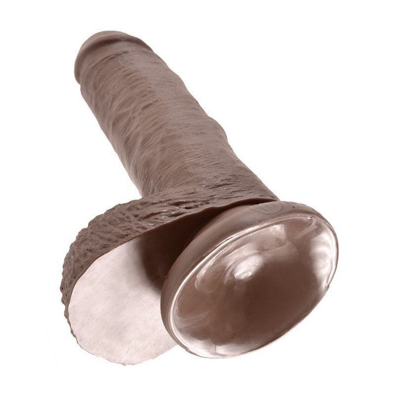 King Cock 7" | Dildo realista marrón 17,8 cm con ventosa