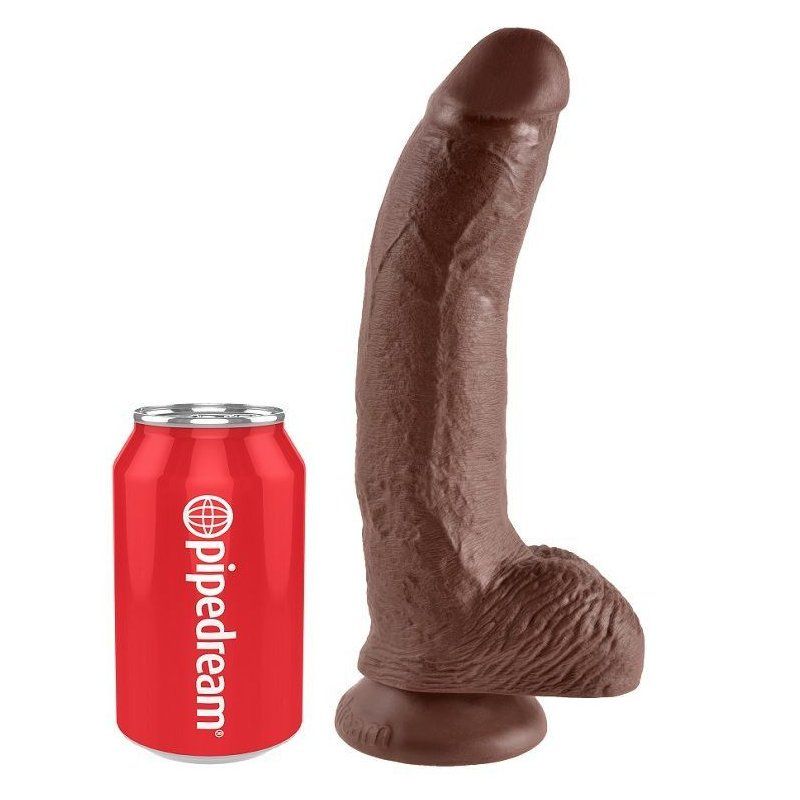 King Cock 9" | Dildo realista marrón 22,9 cm con ventosa