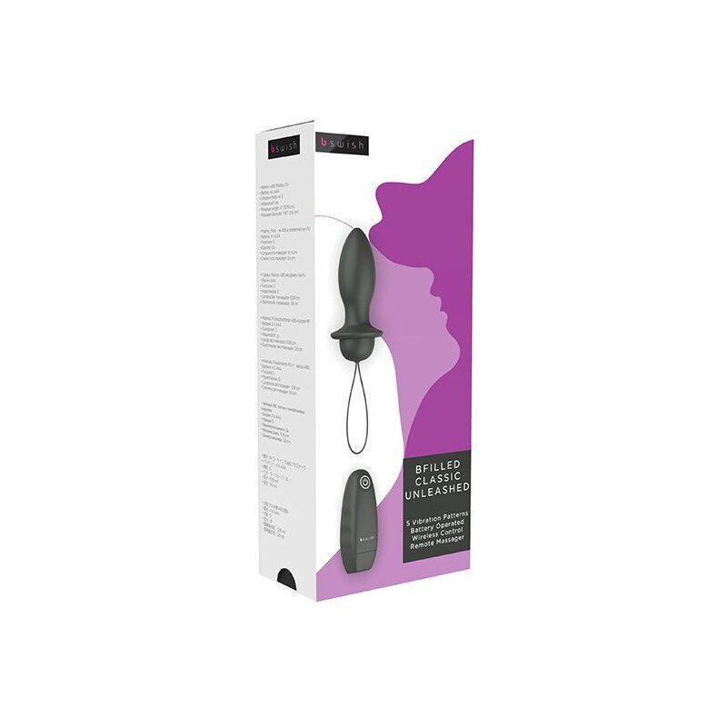 B Swish Bfilled Classic Vibrating Plug Black