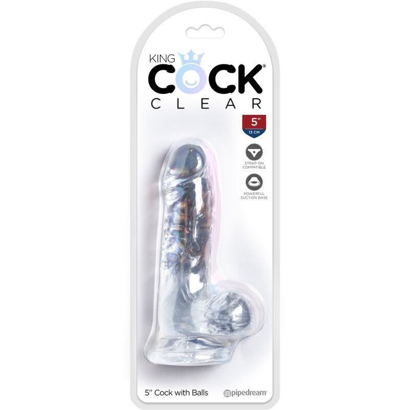 King Cock Clear 5" Transparente | Dildo realista 10,1 cm