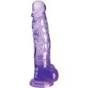 King Cock Clear Pene Realistico Con Testiculos 16.5 Cm Morado