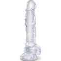 King Cock Clear Pene Realistico Con Testiculos 16.5 Cm Transparente