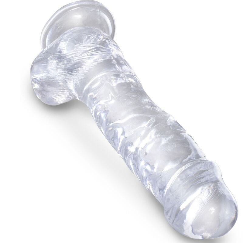 King Cock 8" Clear Transparente | Dildo realista 16,5 cm