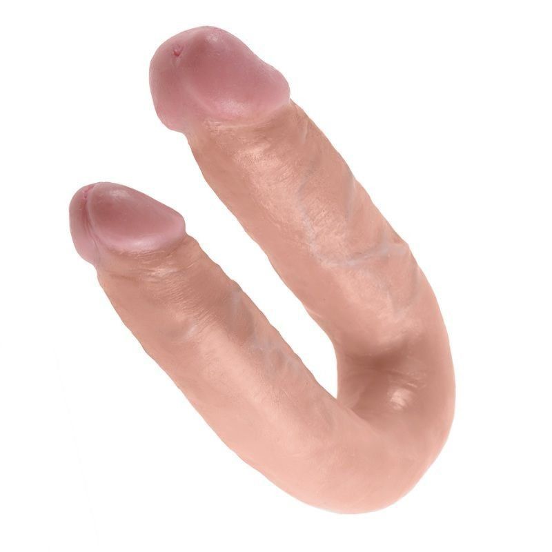 King Cock Dildo Doble Penetración 13.9 Cm Natural