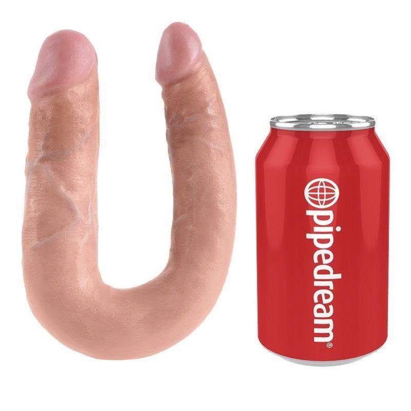 King Cock Dildo Doble Penetración 13.9 Cm Natural