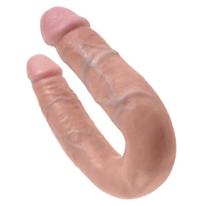 King Cock Dildo Doble Penetración 13.9 Cm Natural