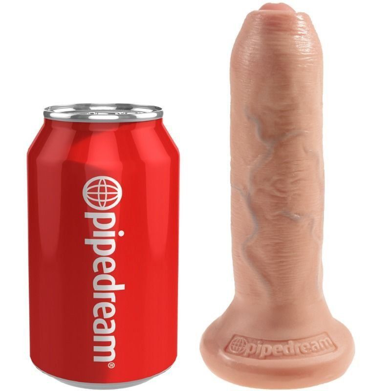 King Cock 6" Uncut | Dildo realista 15 cm con prepucio móvil