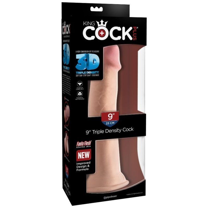 King Cock 9" Triple Densidad | Dildo realista 22,9 cm