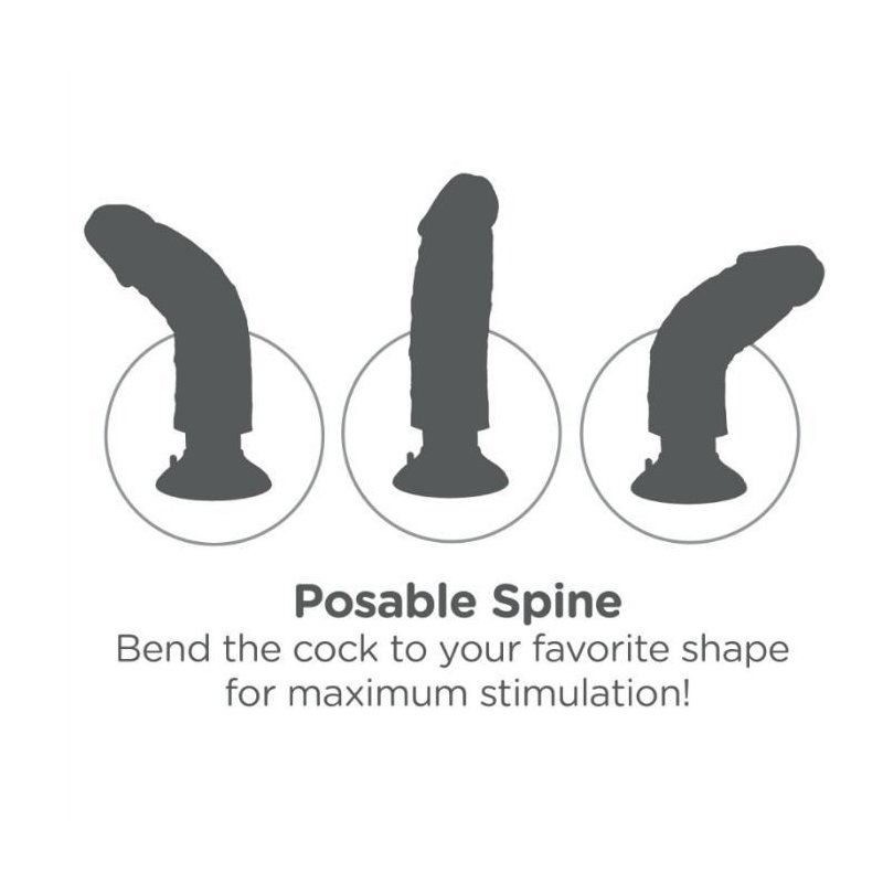 King Cock Dildo Vibrador Con Testiculos 20.3 Cm Natural