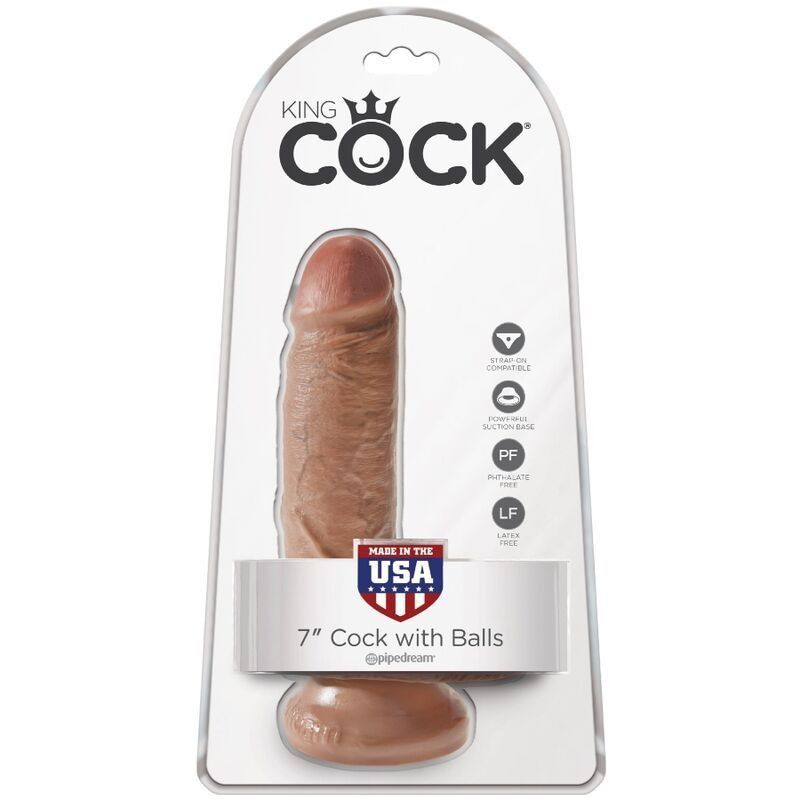King Cock 7" Cock | Dildo realista 13,2 cm caramelo