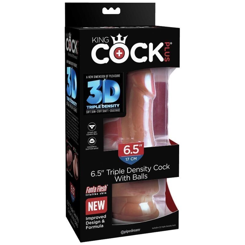 King Cock Plus 3D 6.5 | Dildo realista 17 cm con testículos