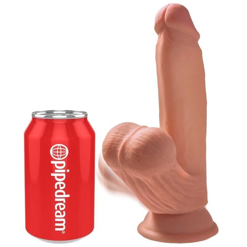 King Cock Plus 3D Dildo Swinging Balls 15.2 Cm