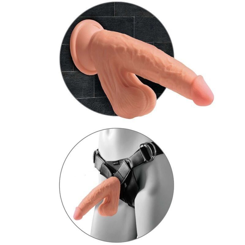 King Cock Plus 3D Dildo Swinging Balls 15.2 Cm