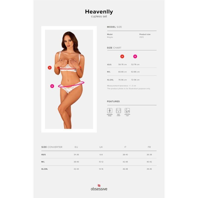 Obsessive Heavenlly Set 2 Piezas Cupless Xs/S