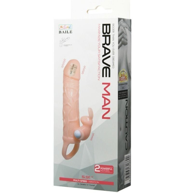Baile Brave Man funda vibradora 16.5 cm | Vibración doble