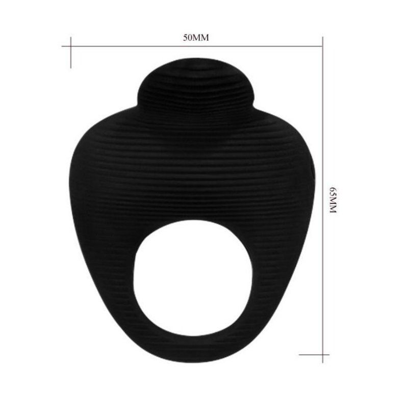 Pretty Love Anillo Vibrador Thimble Negro