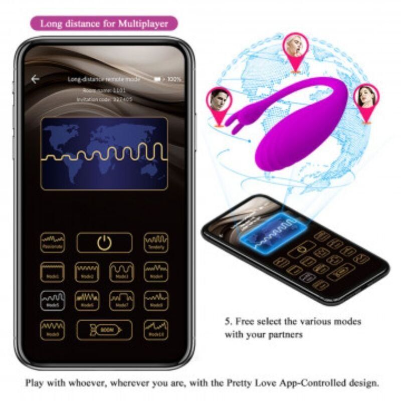 Pretty Love Catalina Masajeador Free App Lila