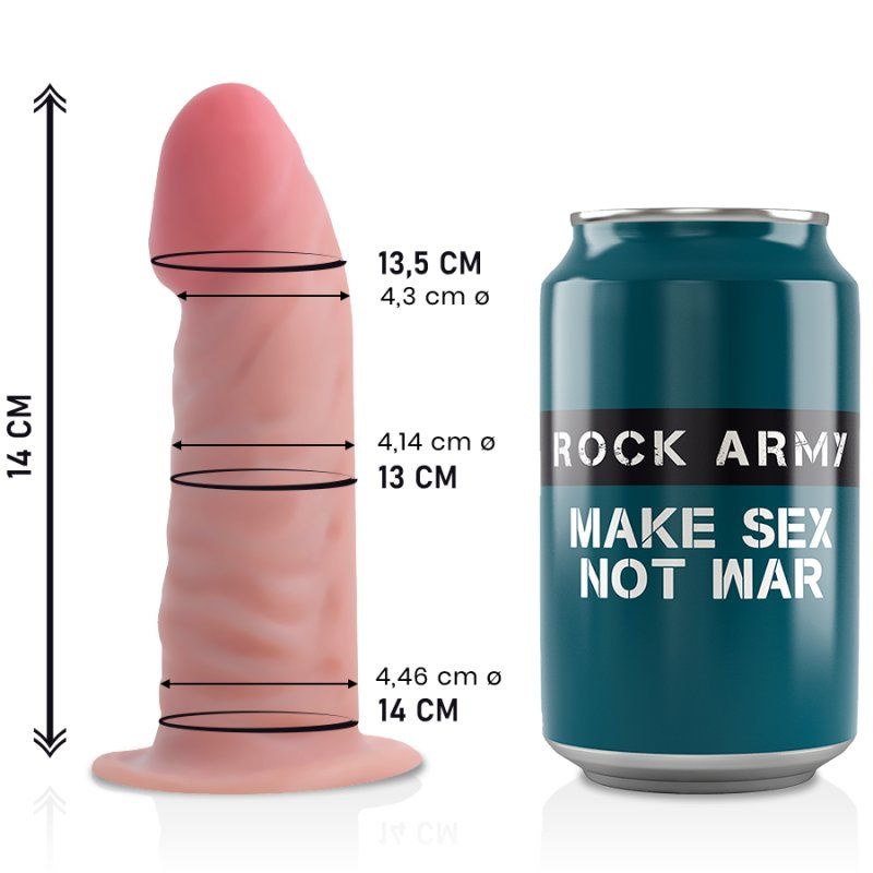 Rockarmy Dual Density Tiger Dildo Realista 14 Cm O 4.46 Cm