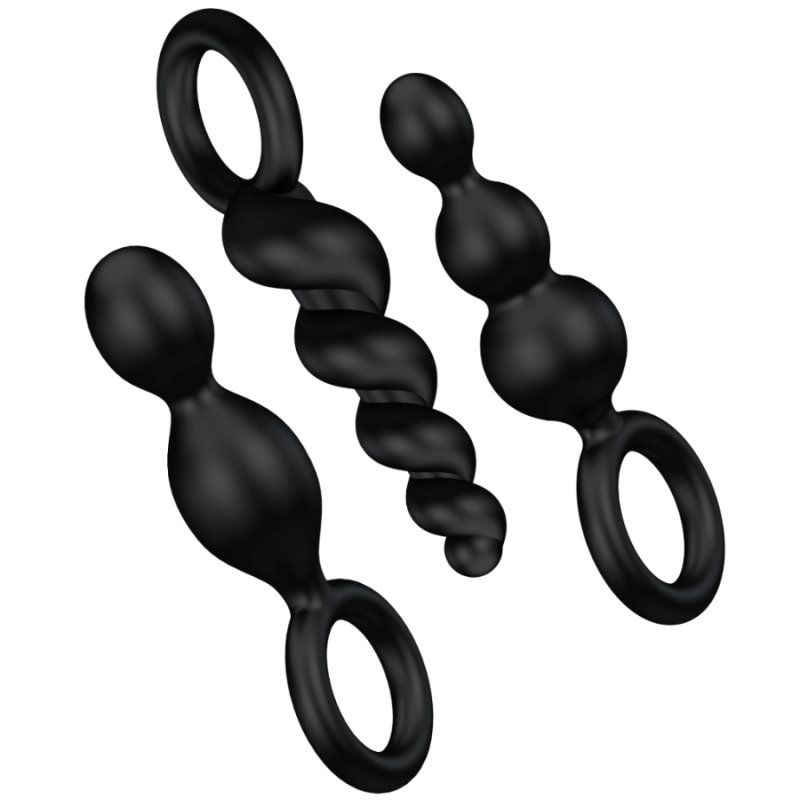 Satisfyer Anal Plugs Set 3 Pcs Negro