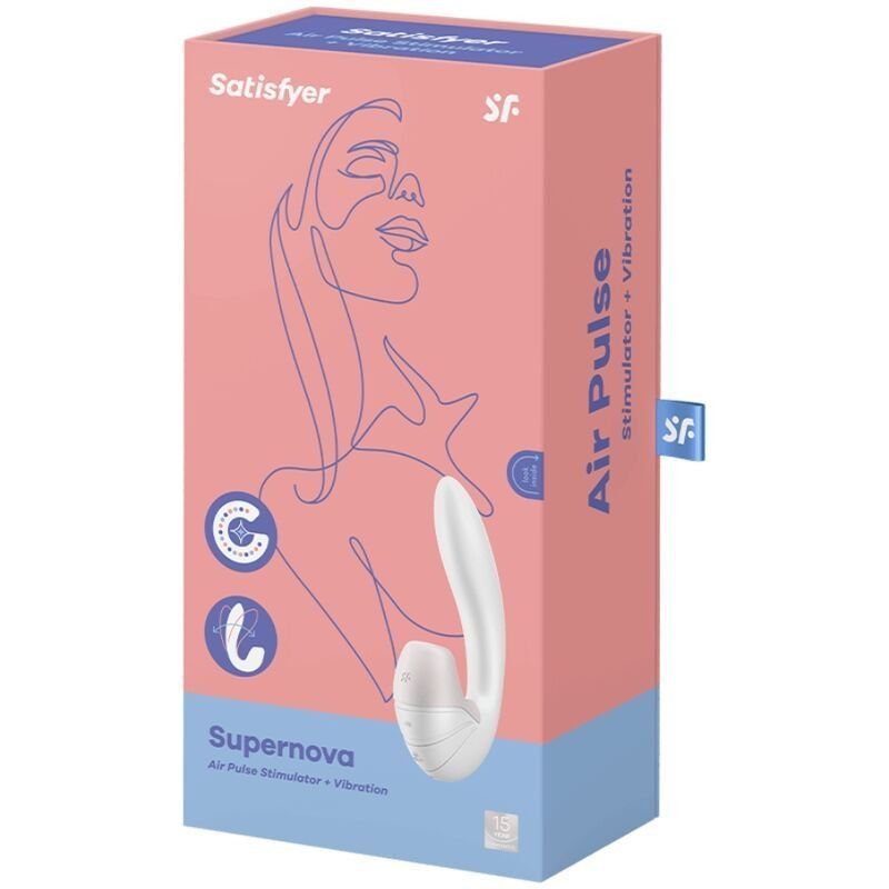 Satisfyer Supernova Blanco – Bunny 16,9 cm Ondas + Vibración