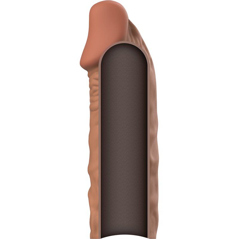 VirilXL V5 Extensión pene 11 cm | Silicona líquida marrón