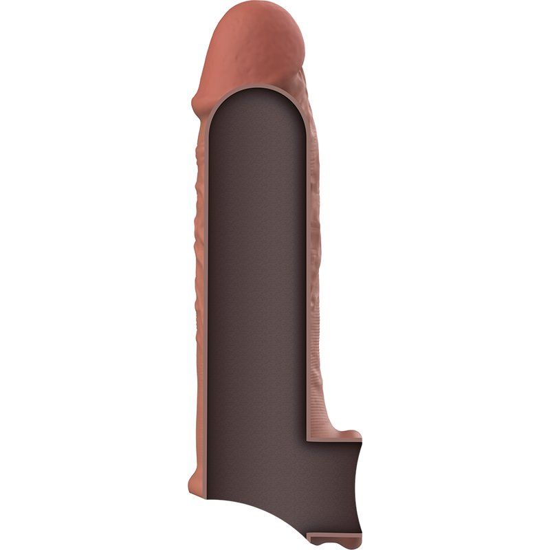 VirilXL V9 Extensión pene 13.5 cm | Silicona líquida marrón
